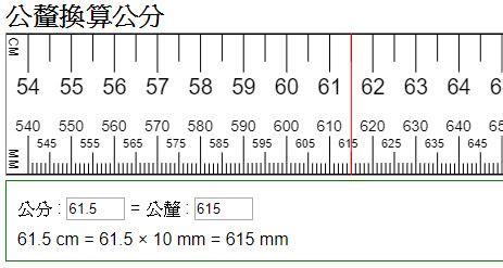 45釐米是幾公分